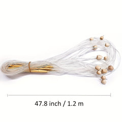 12pcs Afghan Tunisian Crochet Hooks Set 1 2m 48in Bamboo Knitting Needles