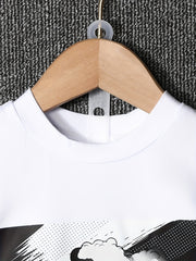 Boys Racing Car Outfit Short Sleeves T shirt & Shorts Casual Summer Kids Clothes