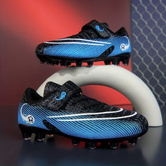 Unisex Kid's AG Cleat Football Boots Hook Loop Fastener