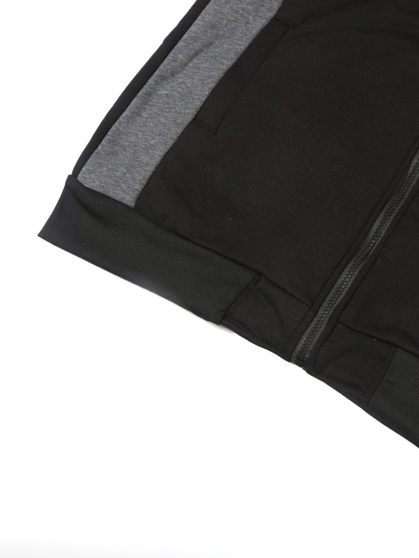 Men's Colorblock Drawstring Zip Hoodie