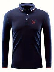 Eagle Pattern Men's Casual Long Sleeve Shirt