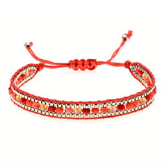 Boho Wrap Bracelet Glass Seed Beads Hand Woven Colorful Friendship Bracelet