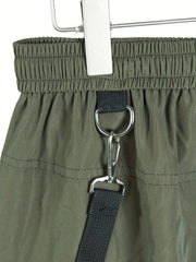 Men's Army Green Cargo Pants with Multiple Pockets