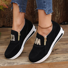 Women's Slip On Low Top Walking Shoes Thick Bottom Casual Sneakers