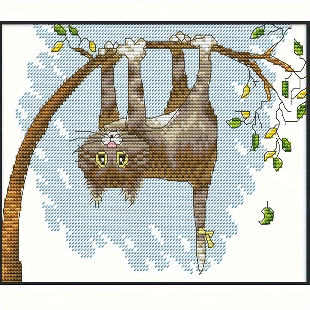 Cross Stitch Animal Series Upside down Cat DIY Embroidery Kit