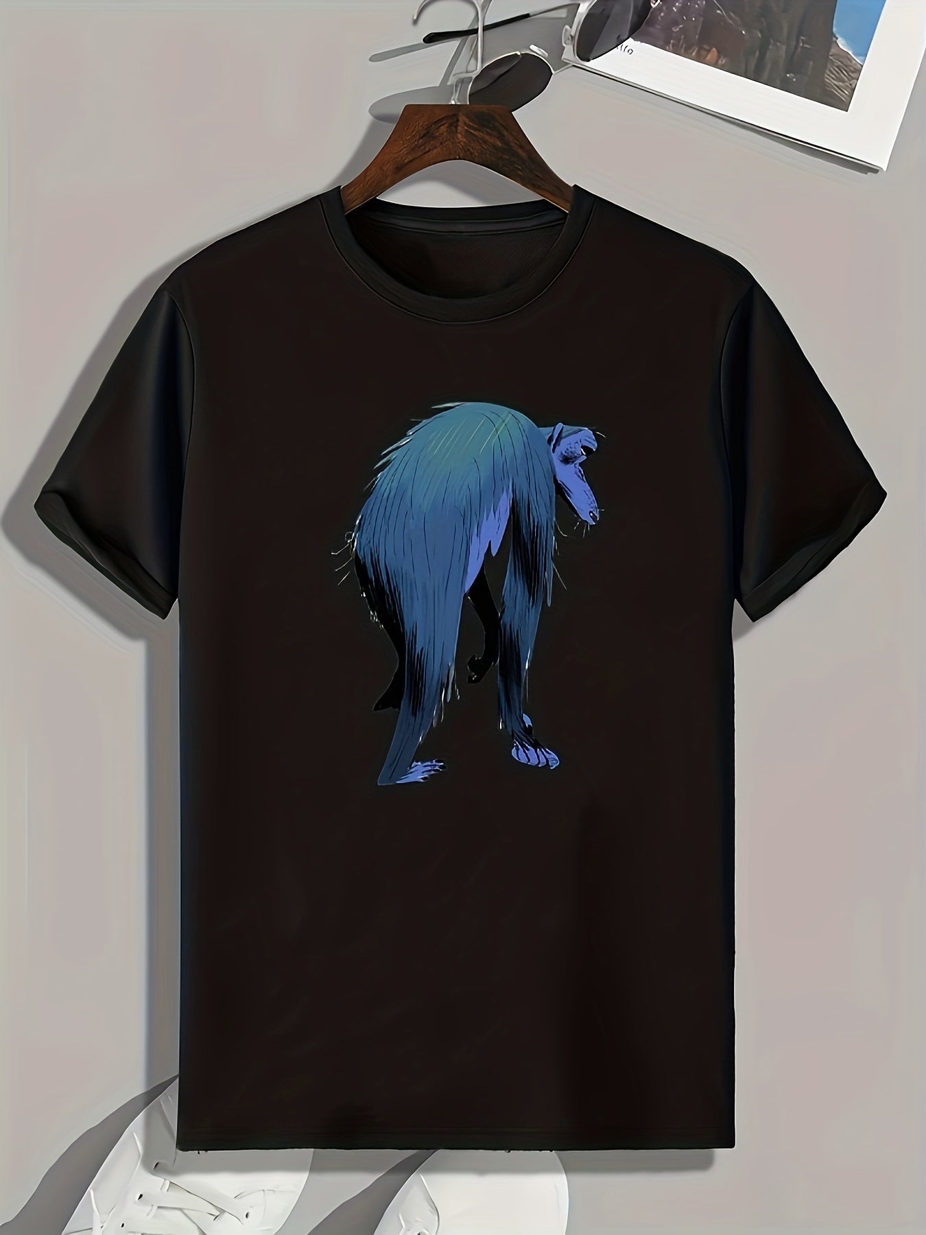 Cartoon Animal Print Men's Sports T-shirt