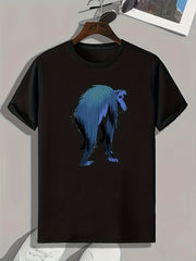 Cartoon Animal Print Men's Sports T-shirt