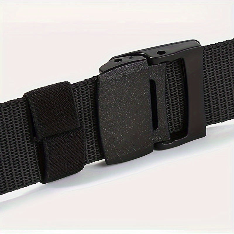 Nylon Canvas Belt with Plastic Buckle for Men and Women