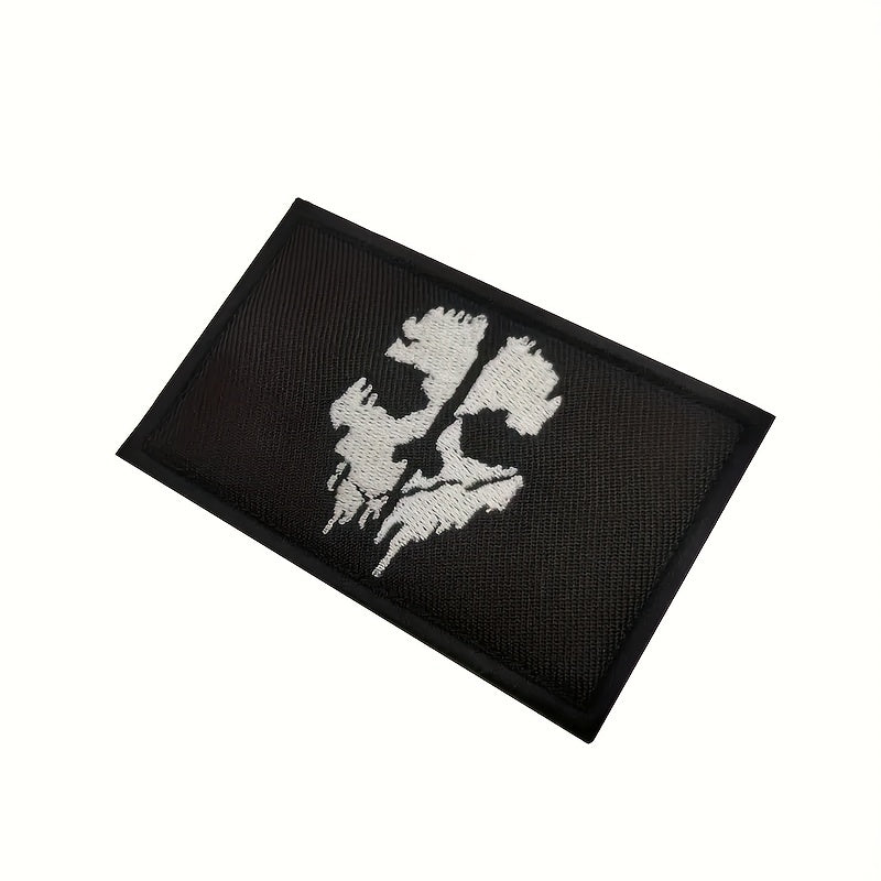 2pcs Ghost Pattern Embroidered Patches for Backpacks and Clothing