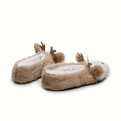 Men's Deer House Slippers Soft Anti-Skid Winter Shoes