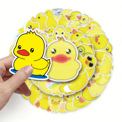 50pcs Little Yellow Duck Stickers for Laptop Water Bottle Scrapbooks