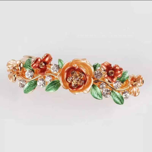 Crystal Rhinestone Decorative Hair Clips Barrette Vintage French Hairpin