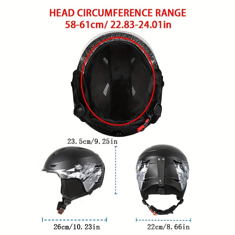 Ski Snowboard Helmet Shock Scratch Proof Windproof Lightweight Comfortable