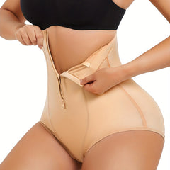 High Waist Compression Panties with Zipper for Tummy Control
