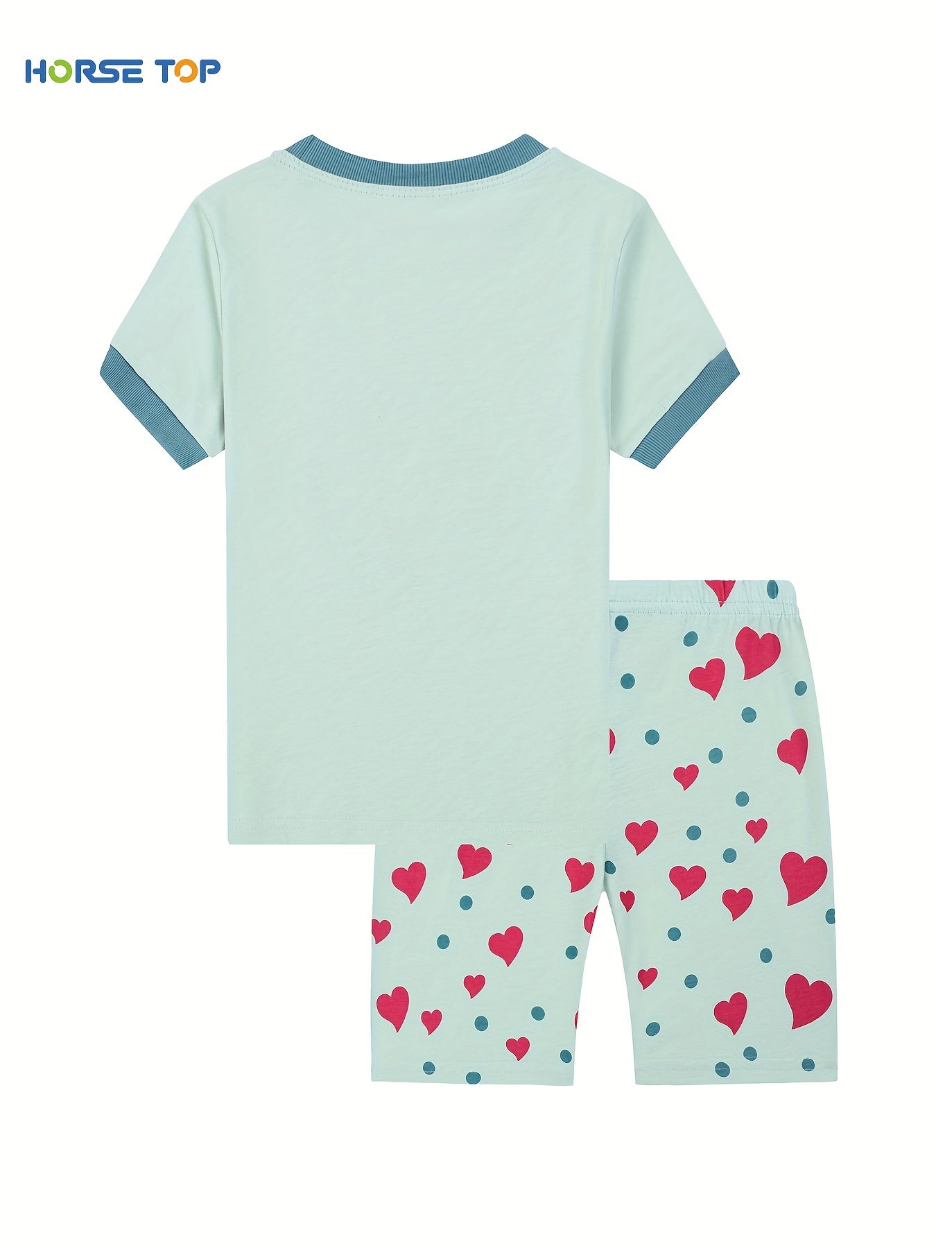 2pcs Toddler Girls Alpaca & Rainbow Graphic Pajama Set