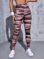 Stretch Camo Print Yoga Pants for Women Quick Dry Activewear