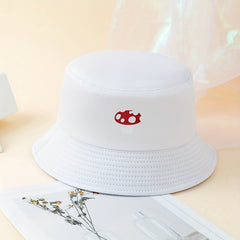 Mushroom Printed Bucket Hat Unisex Couple Fisherman Cap