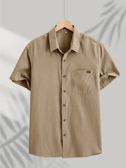 Men's Casual Short Sleeve Button-down Shirt
