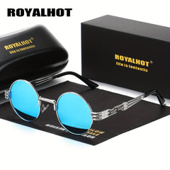 RoyalHot Metal Polarized Unisex Round Frame Sunglasses
