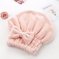Coral Fleece Hair Drying Cap Absorbent Thickened Bath Cap