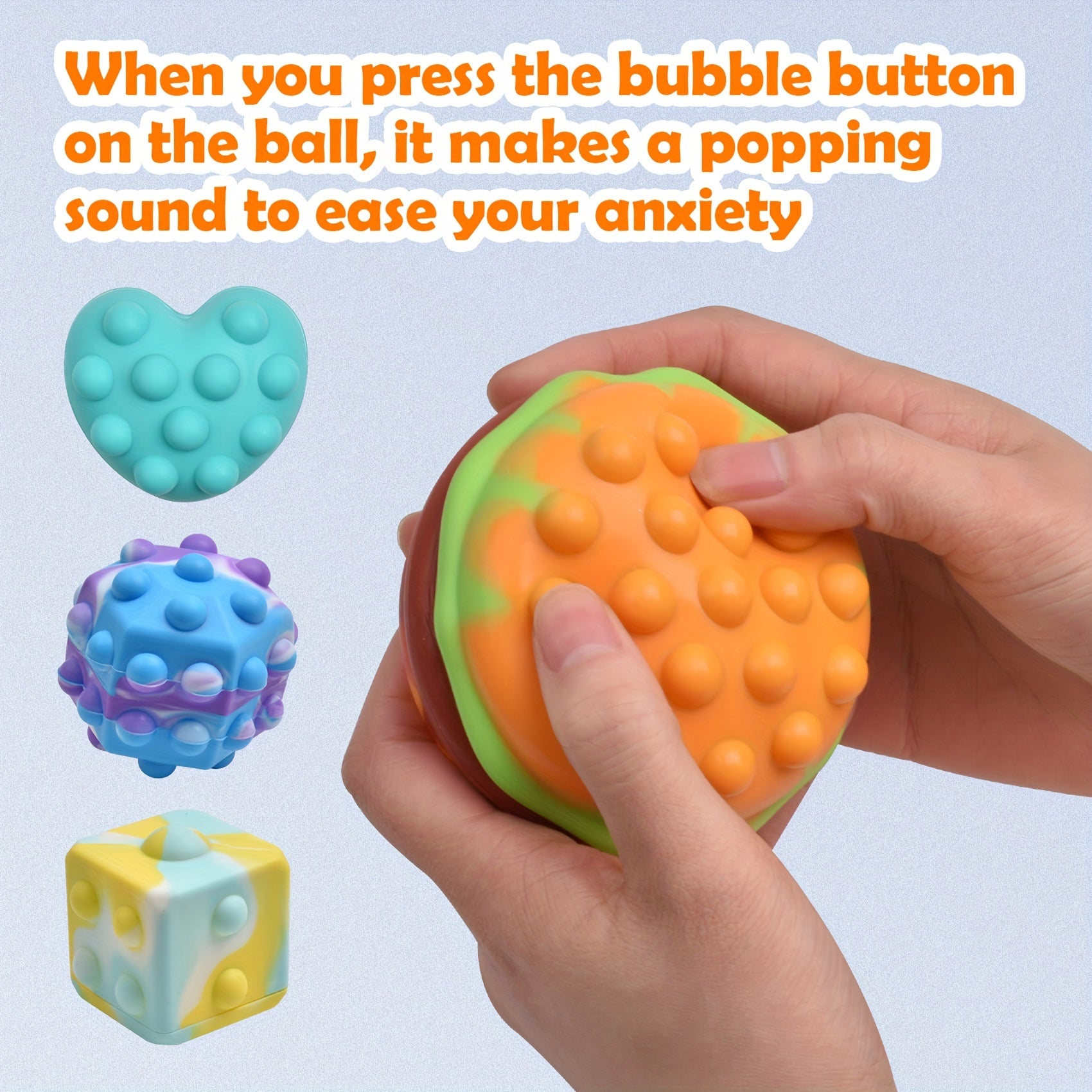 Pop Bubble Fidget Sensory Toy Stress Balls for Kids