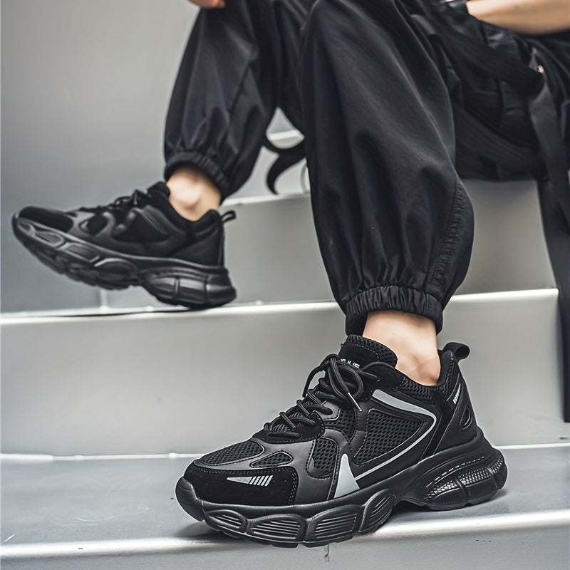 Men's Chunky Lace-up Sneakers Athletic Shoes Arch Support
