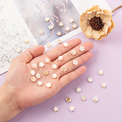 30pcs Freshwater Shell Flower Spacer Beads for Jewelry Making