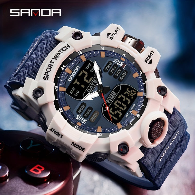 SANDA Boys Watch Waterproof Functional Men's Watch