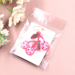 Cherry Fruit Spike Ball Ear Hook Earrings Y2K Jewelry