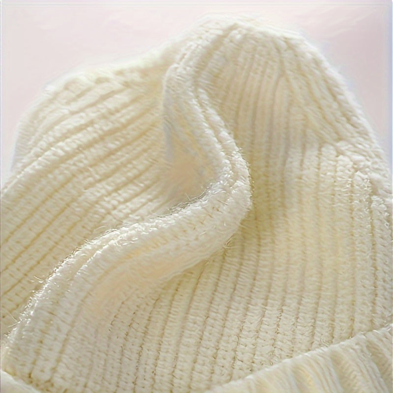 Winter Knitted Hat Unisex Windproof Ear Protection Large Head Circumference