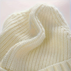 Winter Knitted Hat Unisex Windproof Ear Protection Large Head Circumference