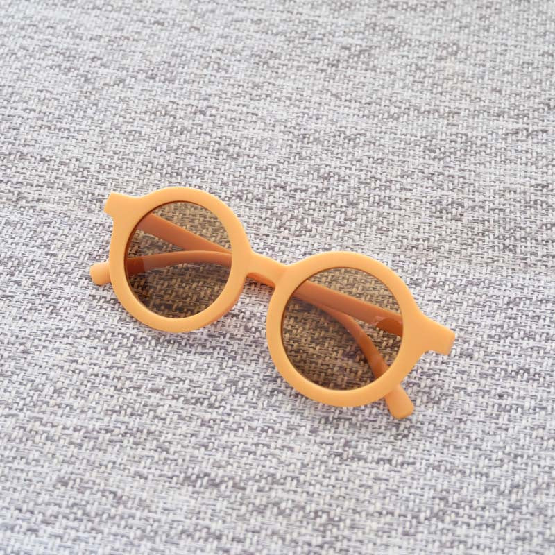 Round Frame UV Protection Girls Sunglasses for Outdoor Activities