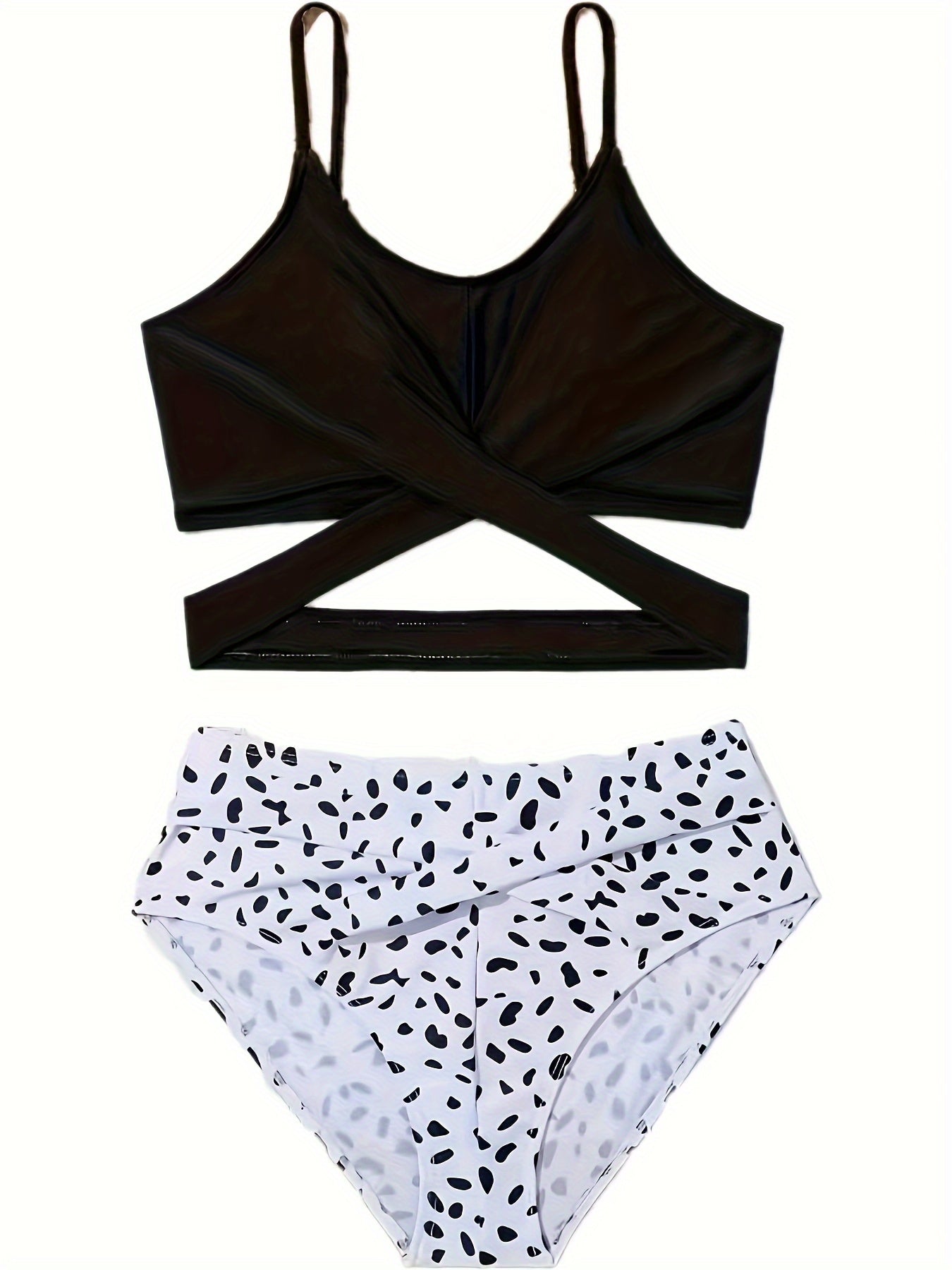 Girls 2pcs Cami Top Polka Dot Briefs Set Summer Clothes Beach