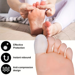 Soft Gel Toe Caps for Big Toe - Breathable Silicone Toe Protector Sleeves