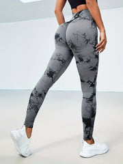 Tie Dye Yoga Workout Pants High Stretch Leggings Women's Activewear