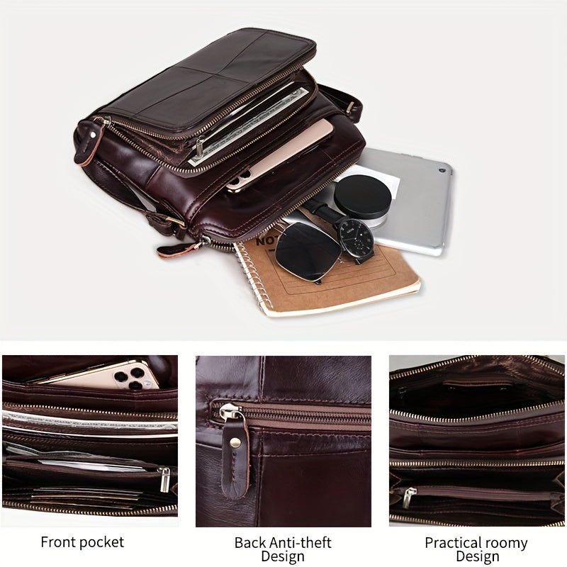 Stylish Brown Leather Crossbody Bag for Women