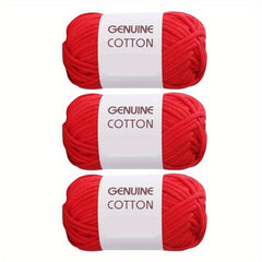 3 Skeins Cotton Nylon Blended Yarn for Knitting Weaving Crocheting