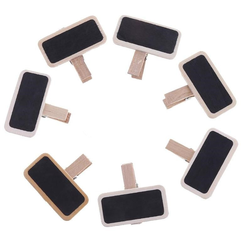 Wooden Clips Mini Blackboard Sticky Notes for Photos & Notes