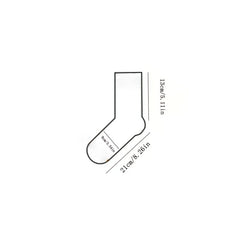 6 Pairs Men's Embroidered Mid Calf Socks