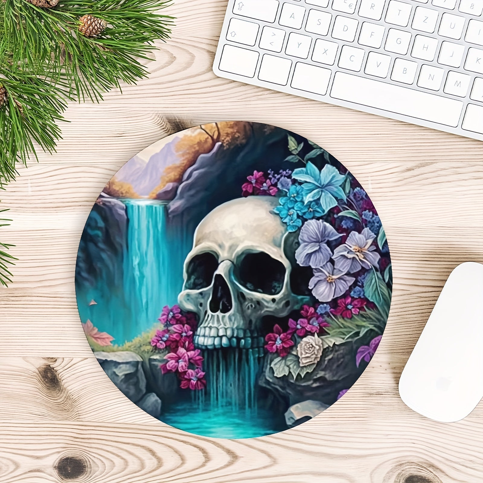 Leafy Skull Gaming Mouse Pad Waterproof and Comfortable
