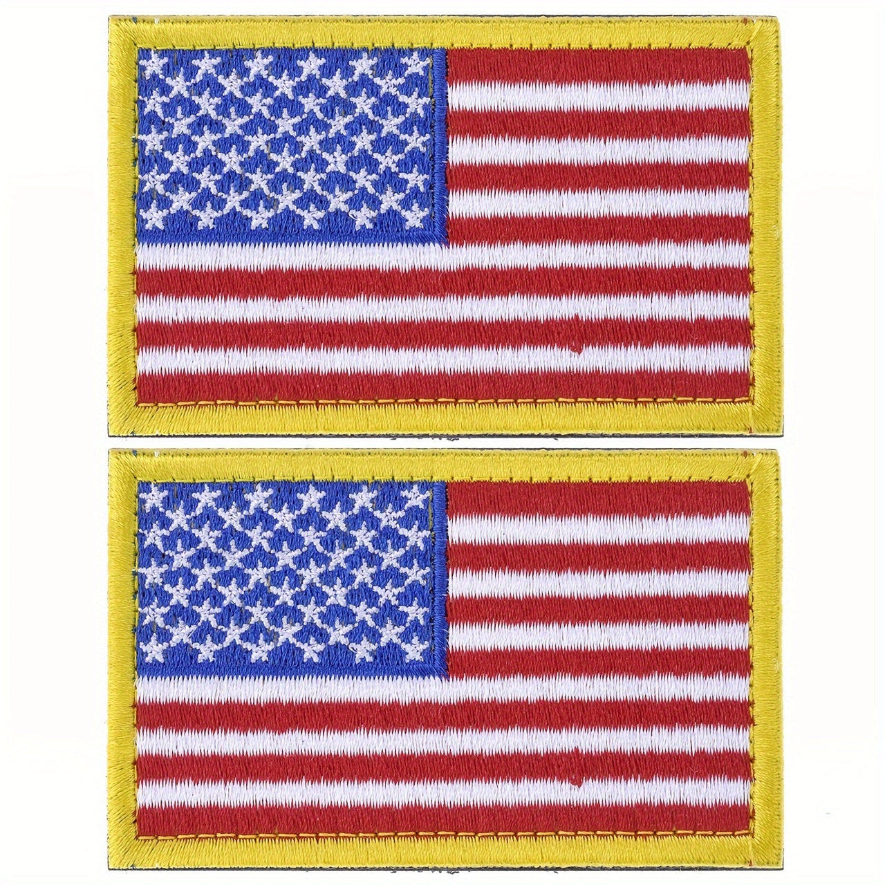 2pcs American Flag 3D Embroidery Patch Sew On Armband Cloth Sticker