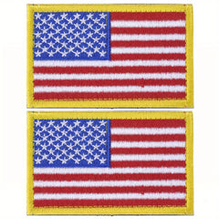 2pcs American Flag 3D Embroidery Patch Sew On Armband Cloth Sticker