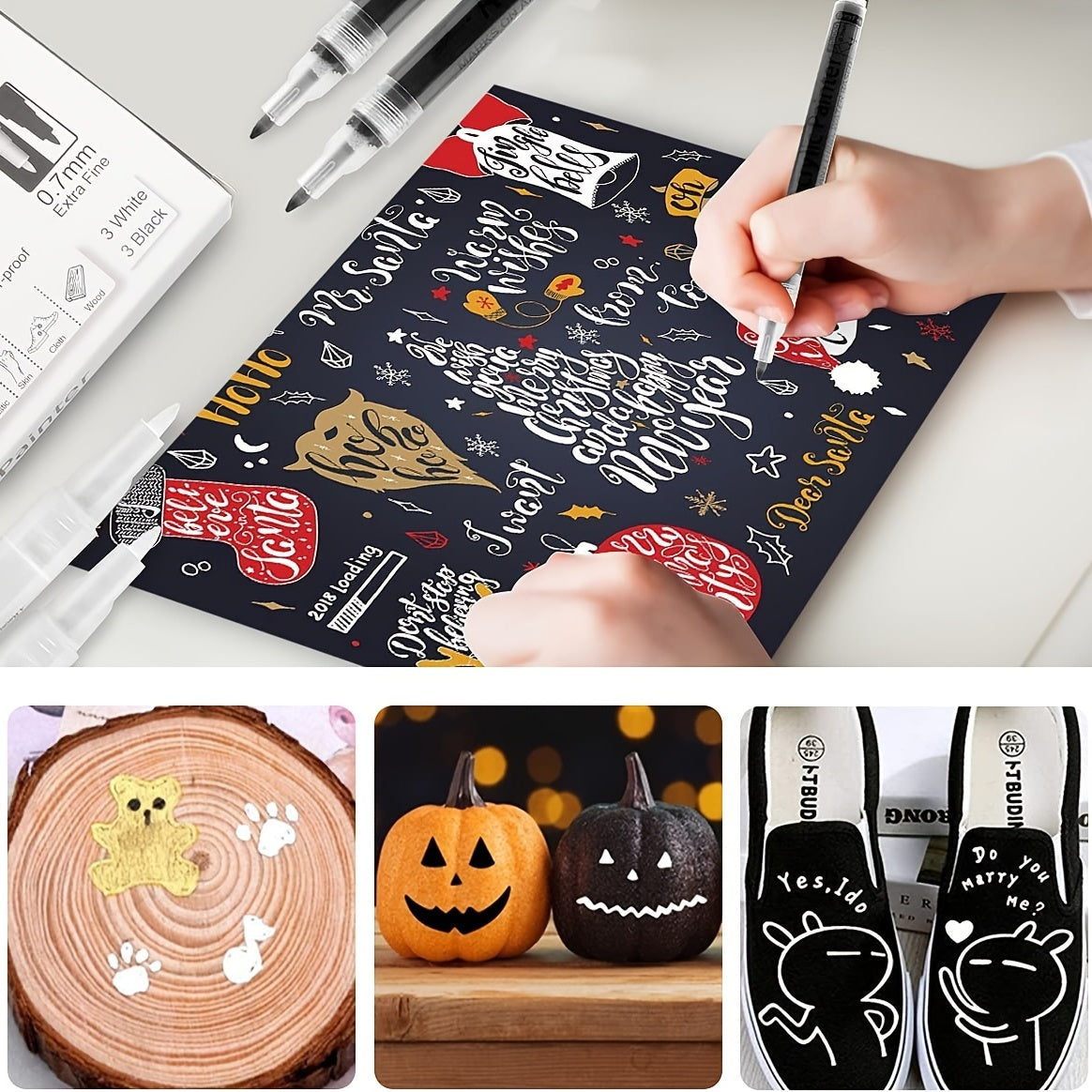Acrylic Paint Pens 6pcs Pack Paint Markers Paint Pens For Rock Painting Stone