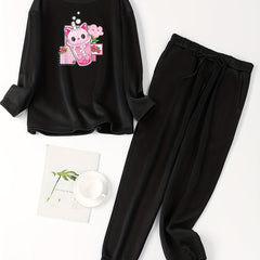 Rabbit Cup Print Lounge Set