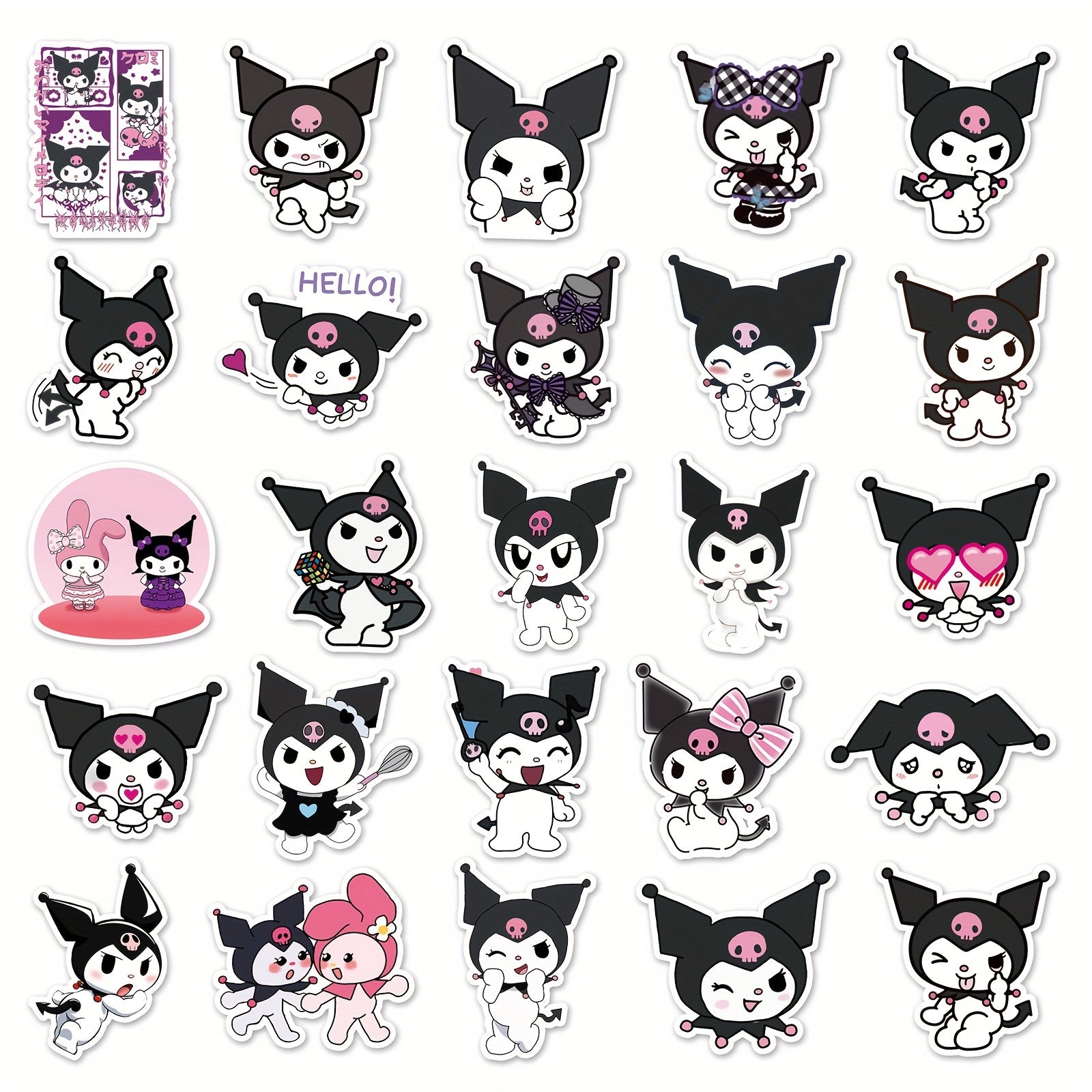 50pcs Anime Cartoon Graffiti Stickers Waterproof Guitar Skateboard Phone Lap