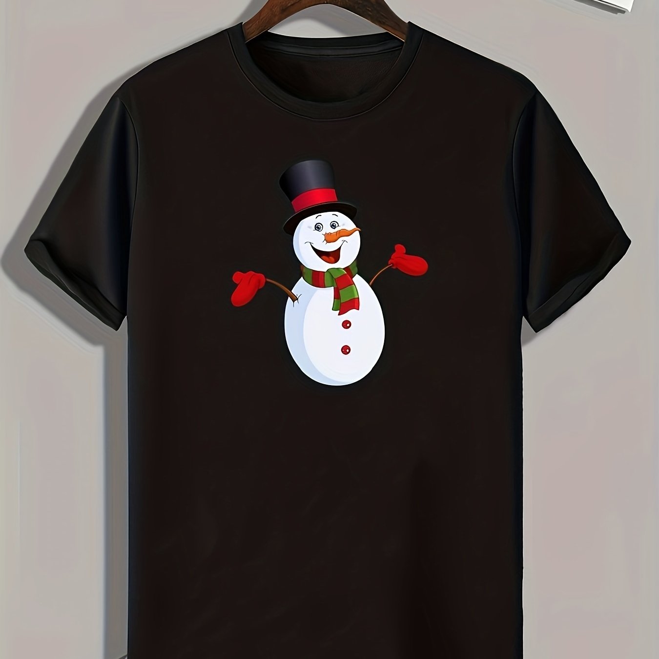 Snowman Christmas Print Men's Graphic T-Shirt