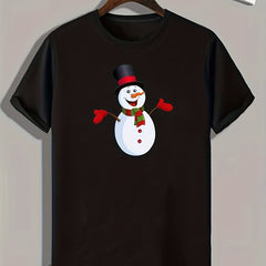 Snowman Christmas Print Men's Graphic T-Shirt