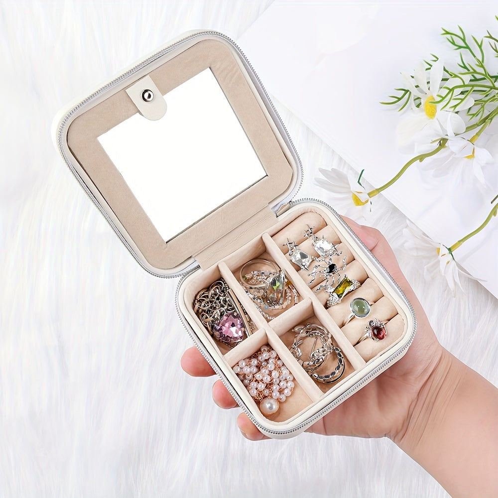 PU Jewelry Box 7 Colors Travel Organizer