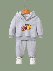 OERYUI Pumpkin Print Hoodies Pants Set For Kids