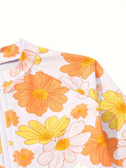 Girls Dreamy Flower 1pc Swimwear - Beach Vacation